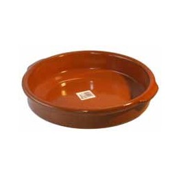 CAZUELA 36 CM. REDONDA CON ASAS BARRO LINKER