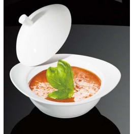BOWL OVAL CON TAPA 16,8X3,5XH9 cms