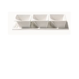 SET BANDEJA 31X12 cms CON 3 BOWLES ALTO