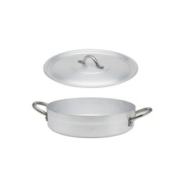 CACEROLA BAJA ALUMINIO PROFESIONAL CON TAPA 30 CM